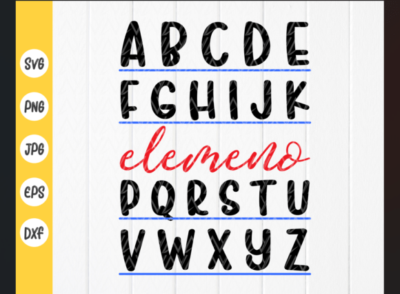 Alphabet Elemeno Svg, Back to School Svg