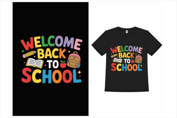 Back to School Colorful T-shirt Design Graphics