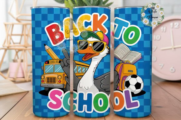 Back to School Goose Tumbler Wrap Graphics