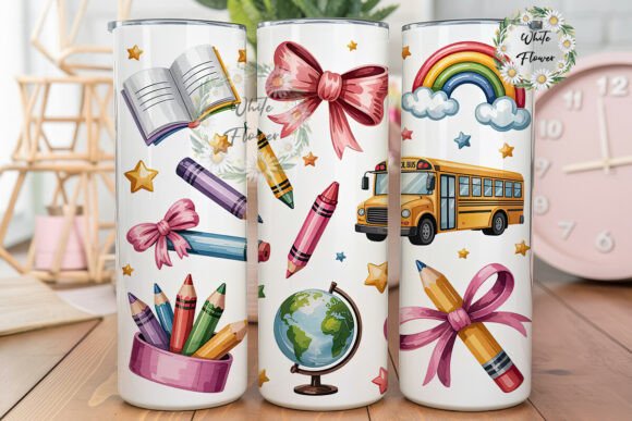 Back to School Kawaii Tumbler Wrap