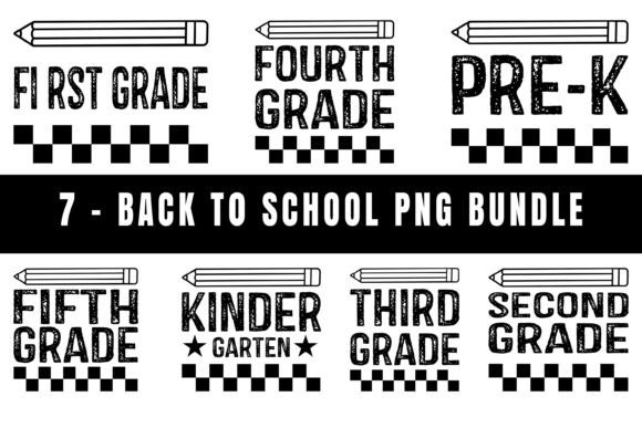 Back to School PNG Design Bundle: Graphics for T-Shirt Designs