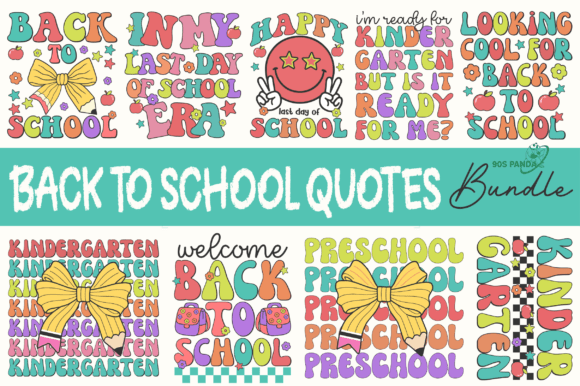 Back to School Quotes Design Bundle: Graphics & Crafts