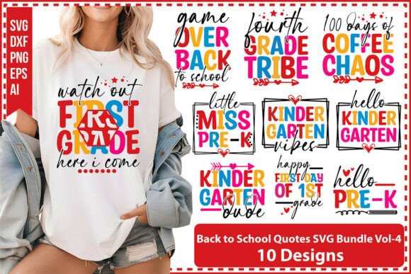 Back to School Quotes SVG Bundle Vol-4