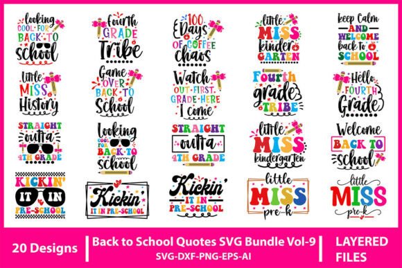 Back to School Quotes SVG Bundle Vol-9
