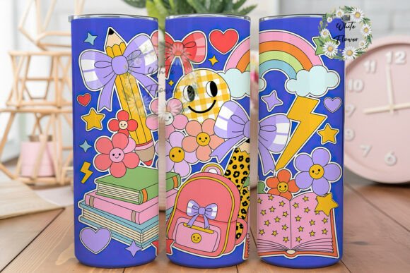 Back to School Sticker Art 20oz Tumbler: Graphics for Tumbler Wraps