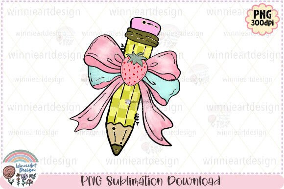 Coquette Pencil Teacher Back to School Graphics