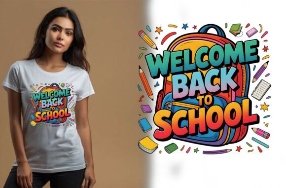 Welcome Back to School Design Png: Graphics for Print Templates